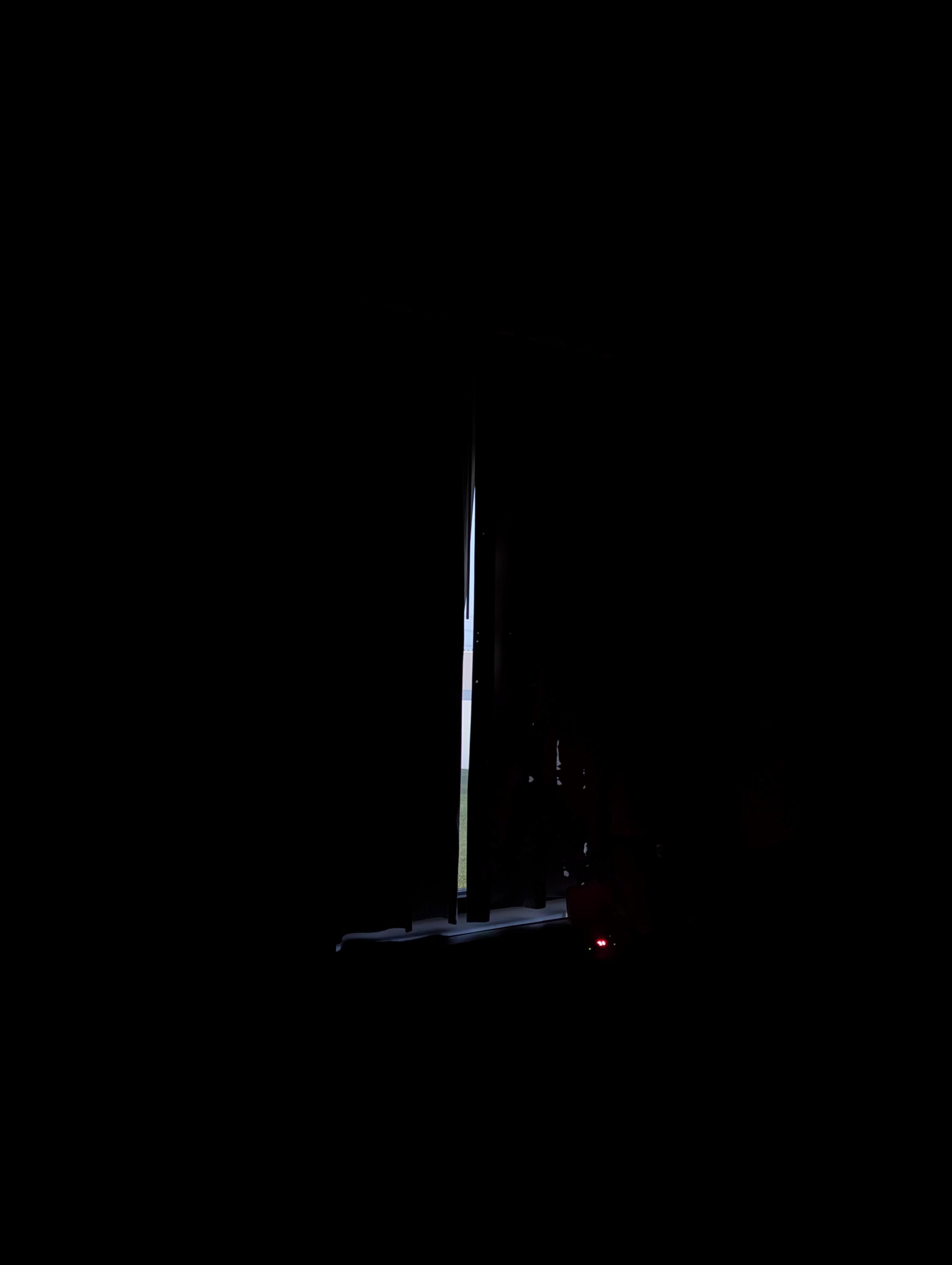 That is all my curtain would close and if it will allow you to zoom in just slightly you can see the holes in the curtains