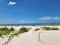 RIGHT on the beach