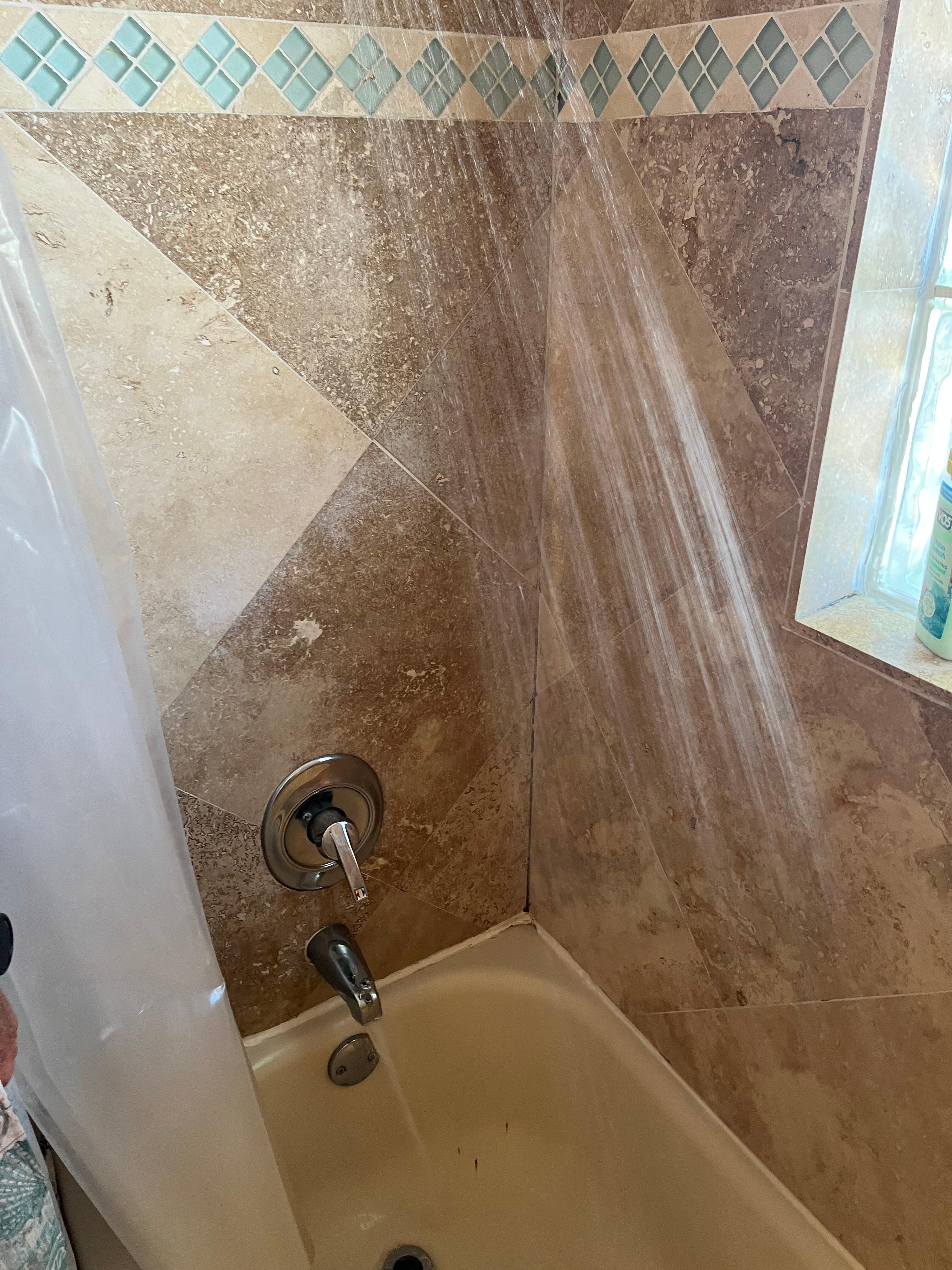 Both faucet and shower run at same time