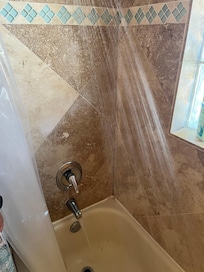 Both faucet and shower run at same time