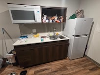 This is the kitchenette area