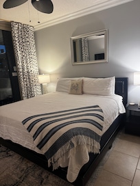 Master bedroom. Bed was so comfy and the pillows were great