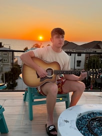 Sunset music on the rooftop