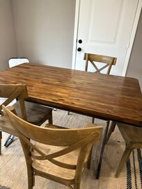 We left the house very clean