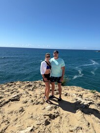 Shipwrecks Rock overlooking beach