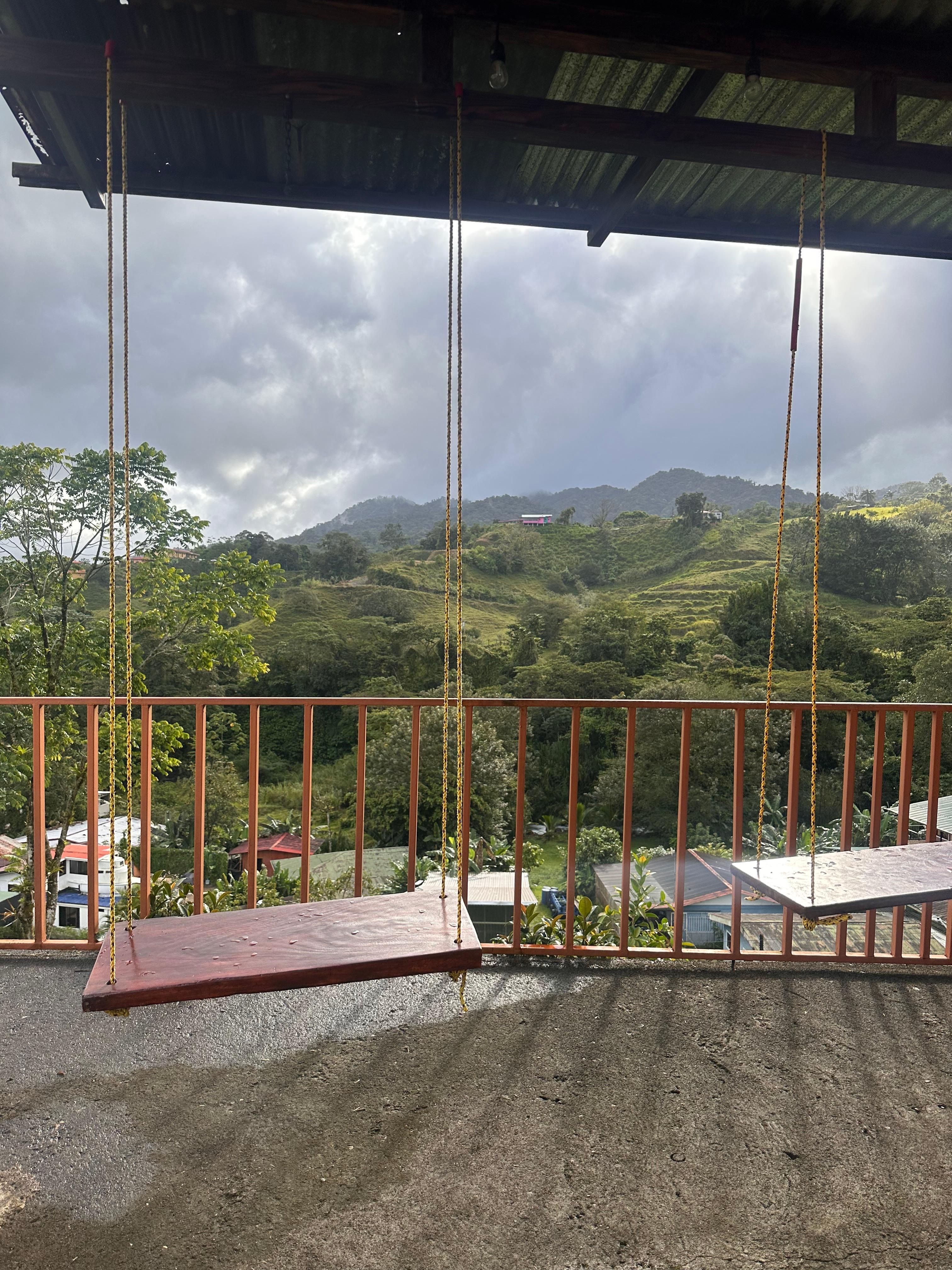 Swings at dining room