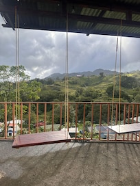 Swings at dining room