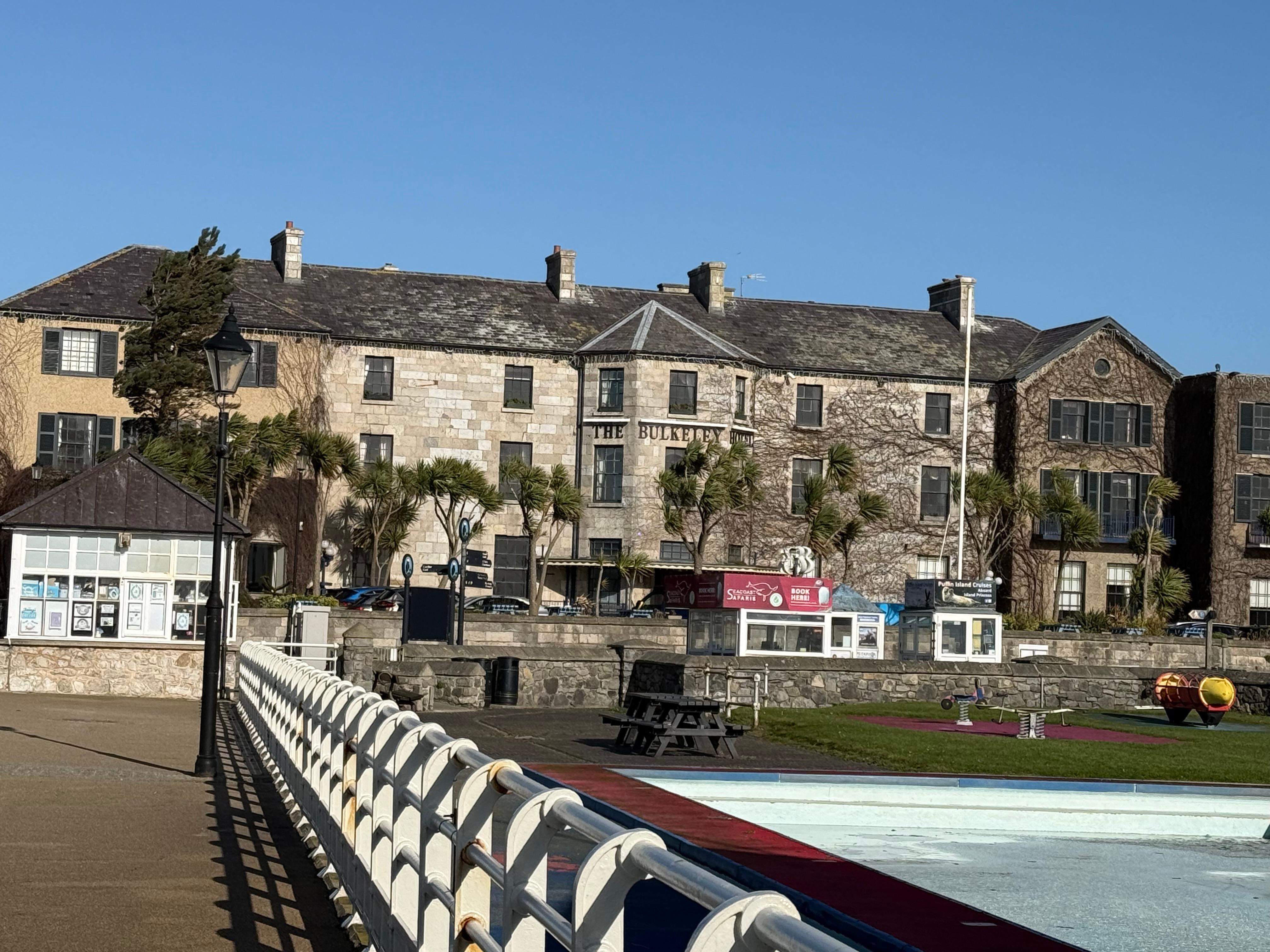 View of hotel from the pier
