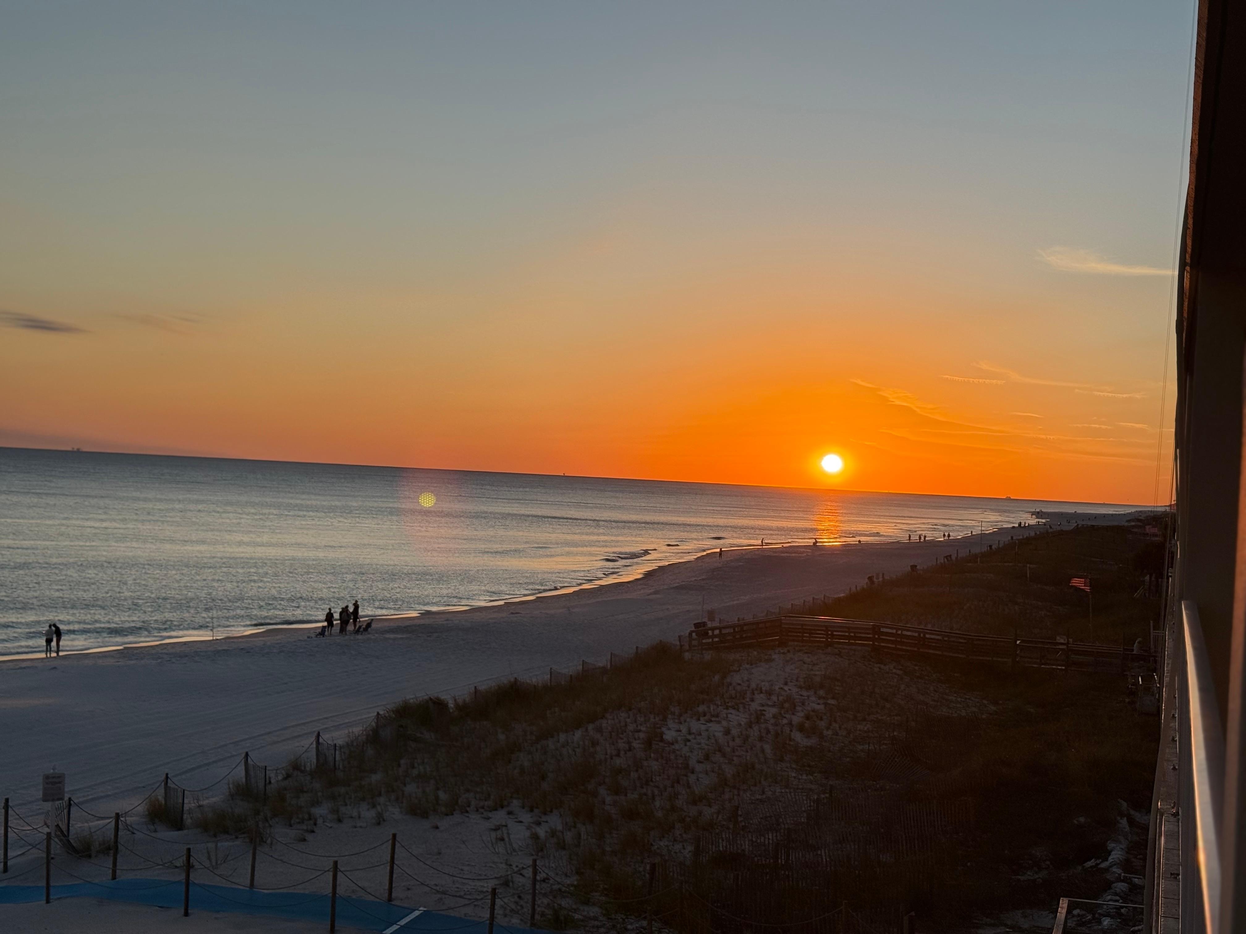 Sunset balcony view