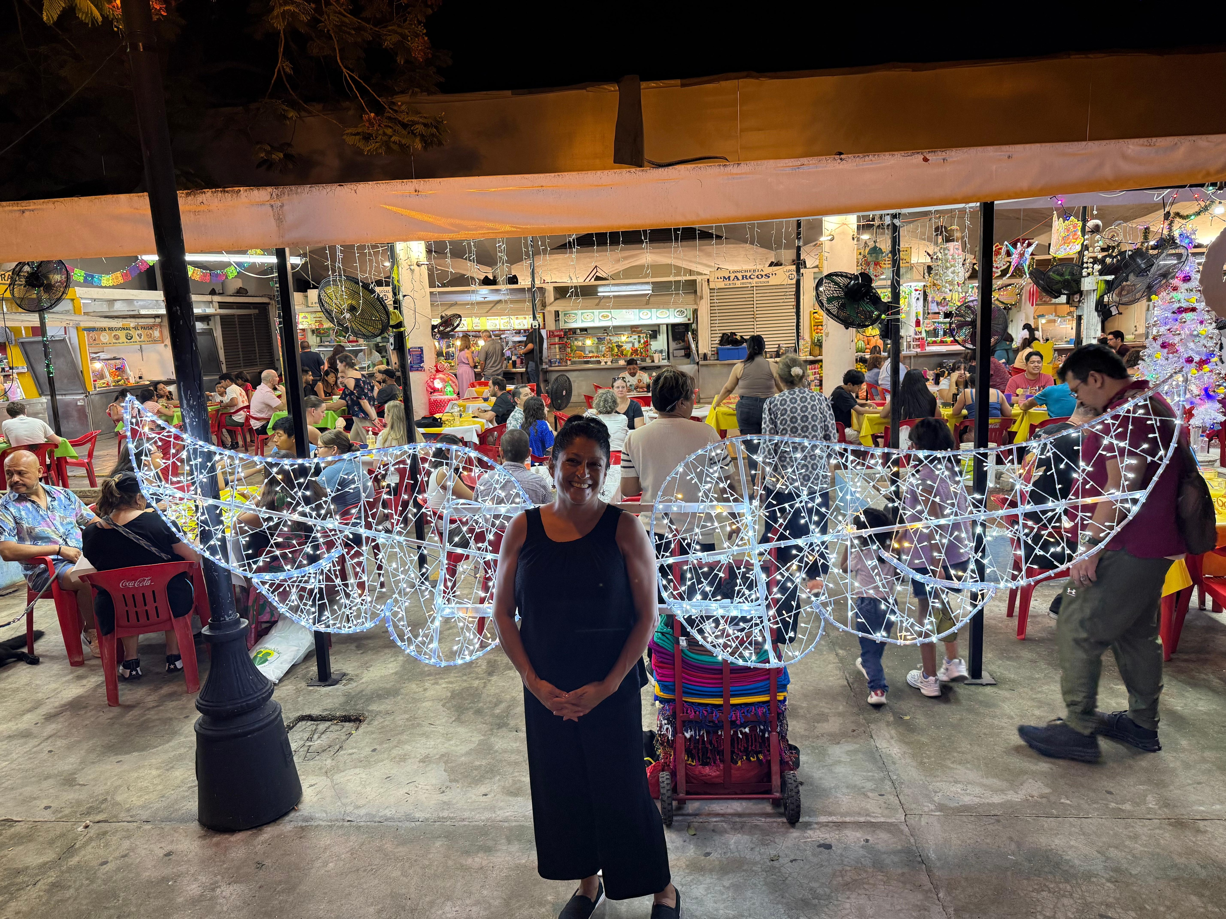 A beautiful market the week before Christmas- food, Guayaberas, and so much more!