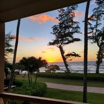 Beautiful sunrise picture taken from lanai.