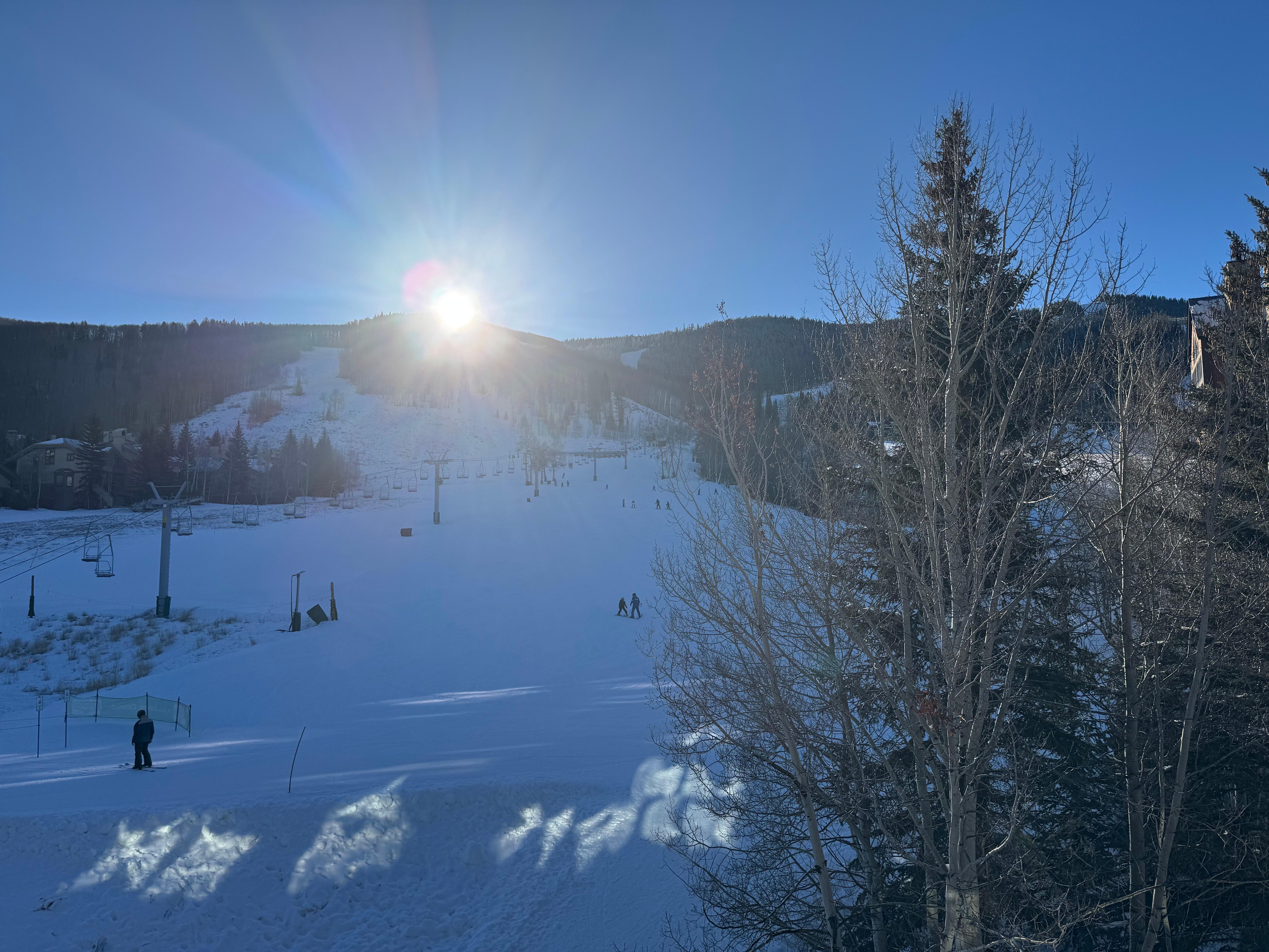 You can see the sunset from the condo 