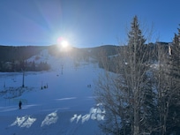 You can see the sunset from the condo