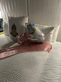 Surprise decorations on our wedding night!
