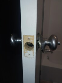 Broken bathroom door