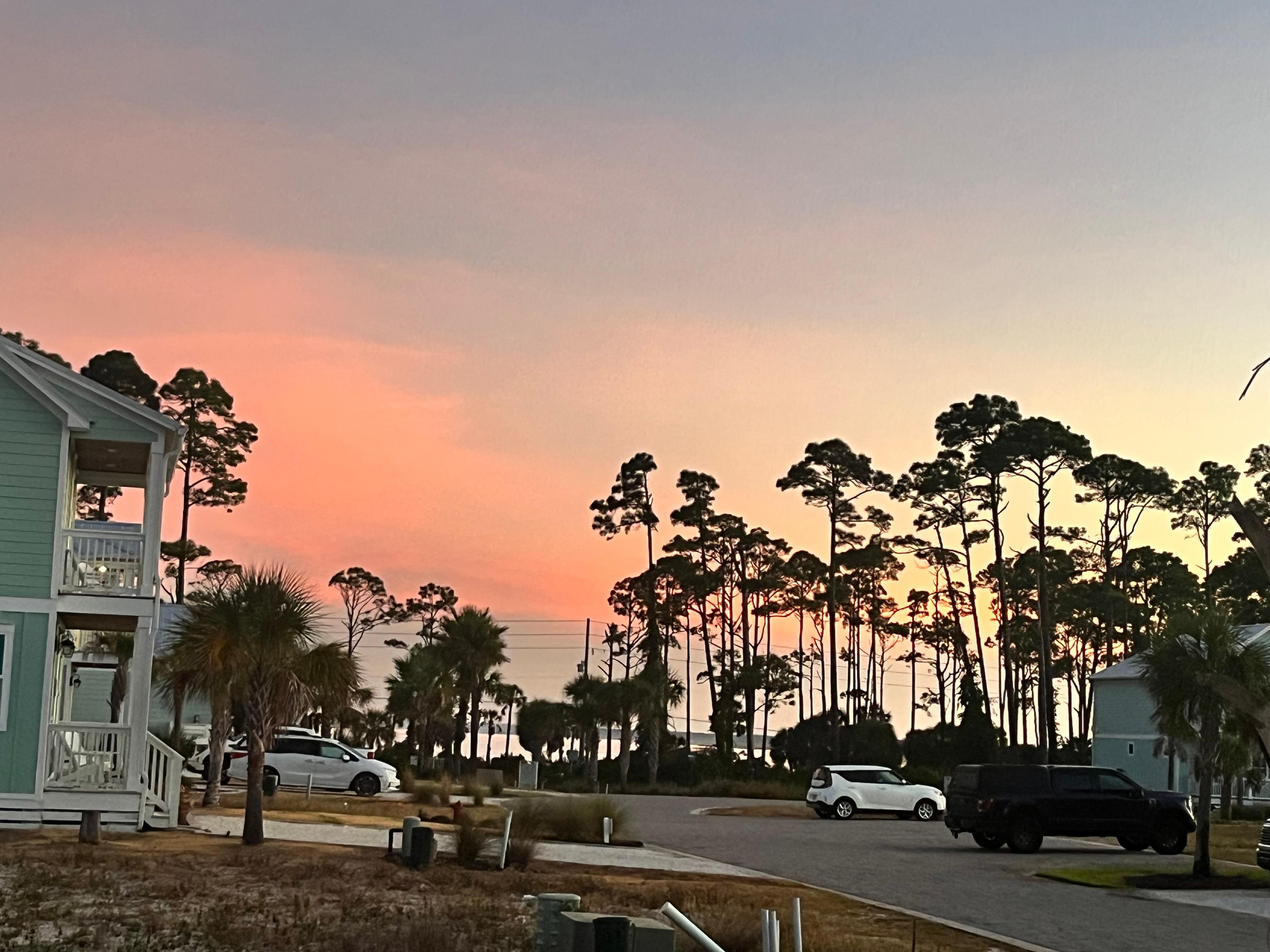 Sunrise view from the front porch 