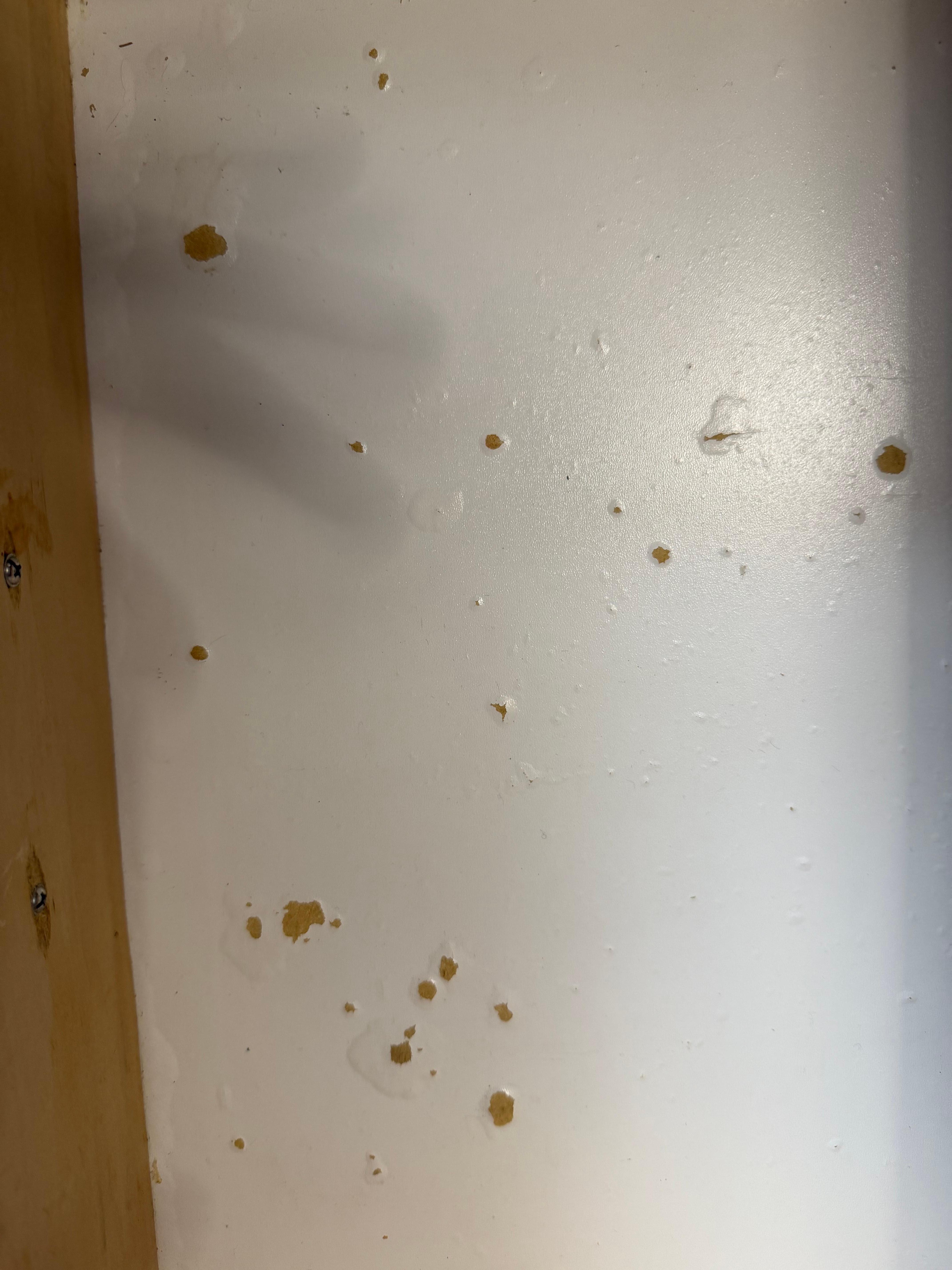 Water damaged drawer in nightstand