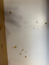 Water damaged drawer in nightstand