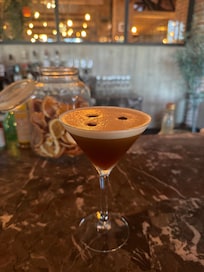 Espresso martini that the amazing staff at Portofino created.