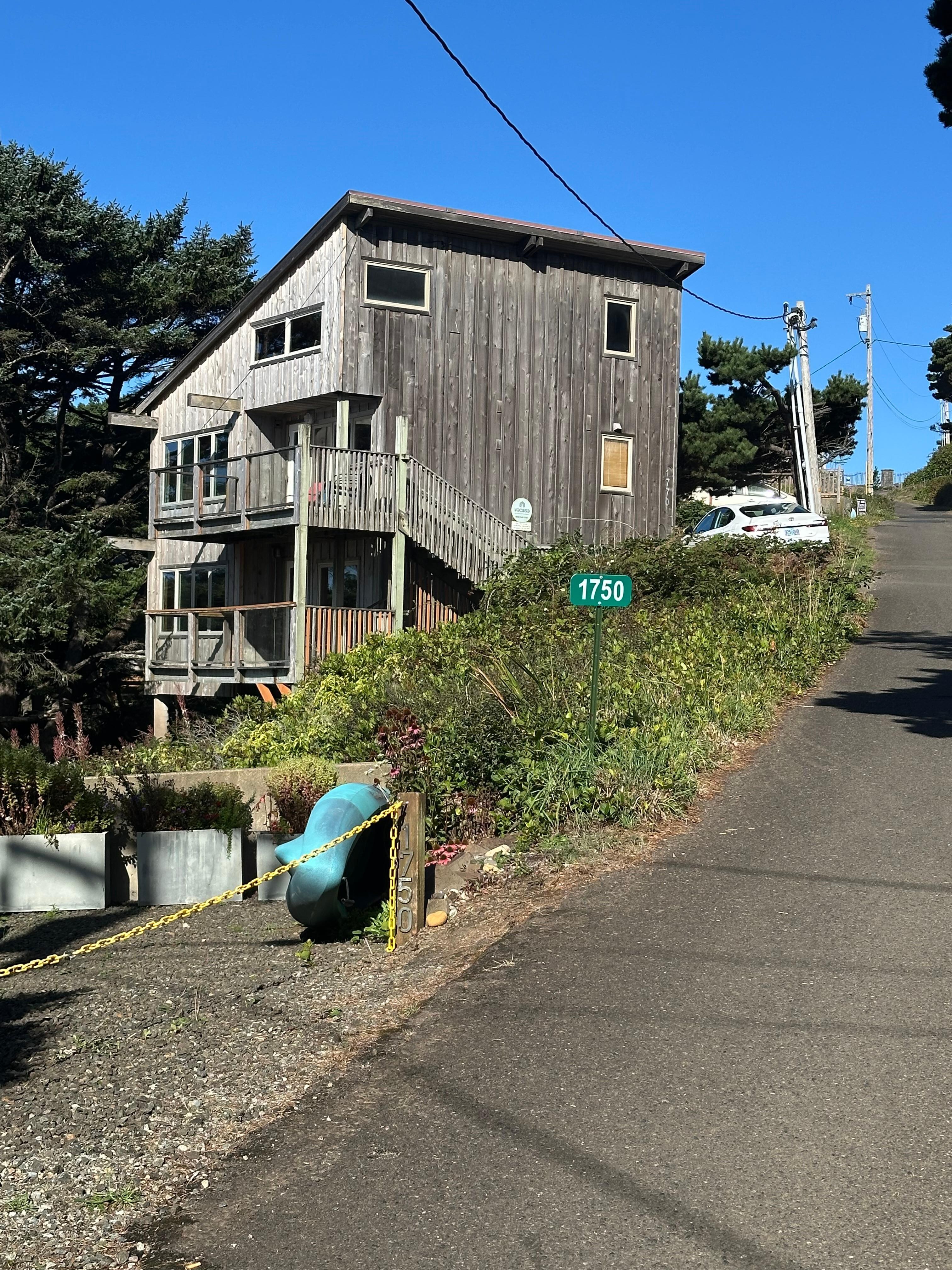 Climbing the hill-view of the property