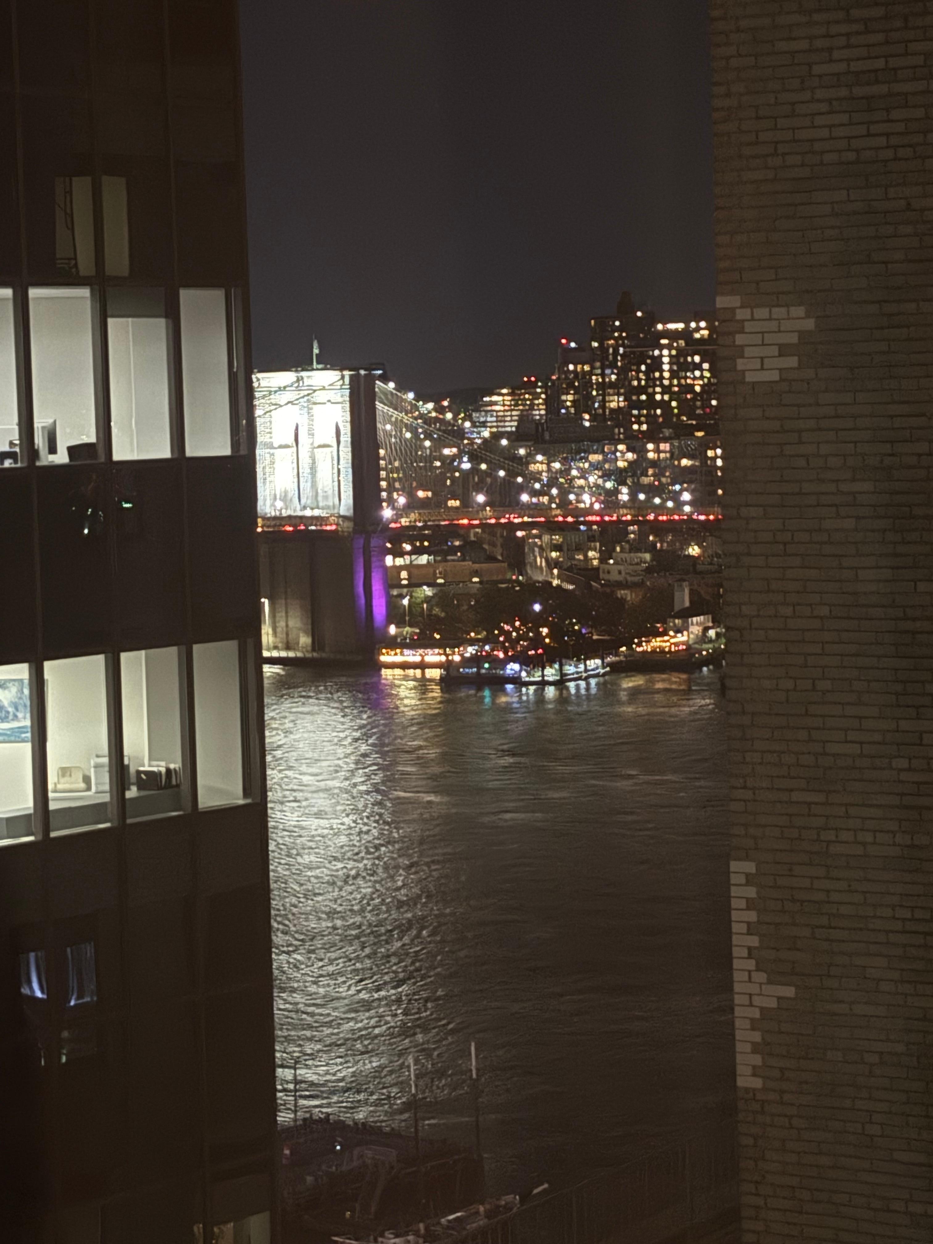 View of the Brooklyn Bridge from the room