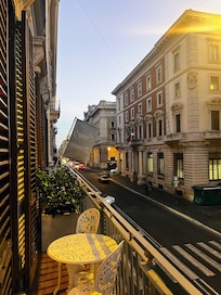 View from the balcony down ri Corso