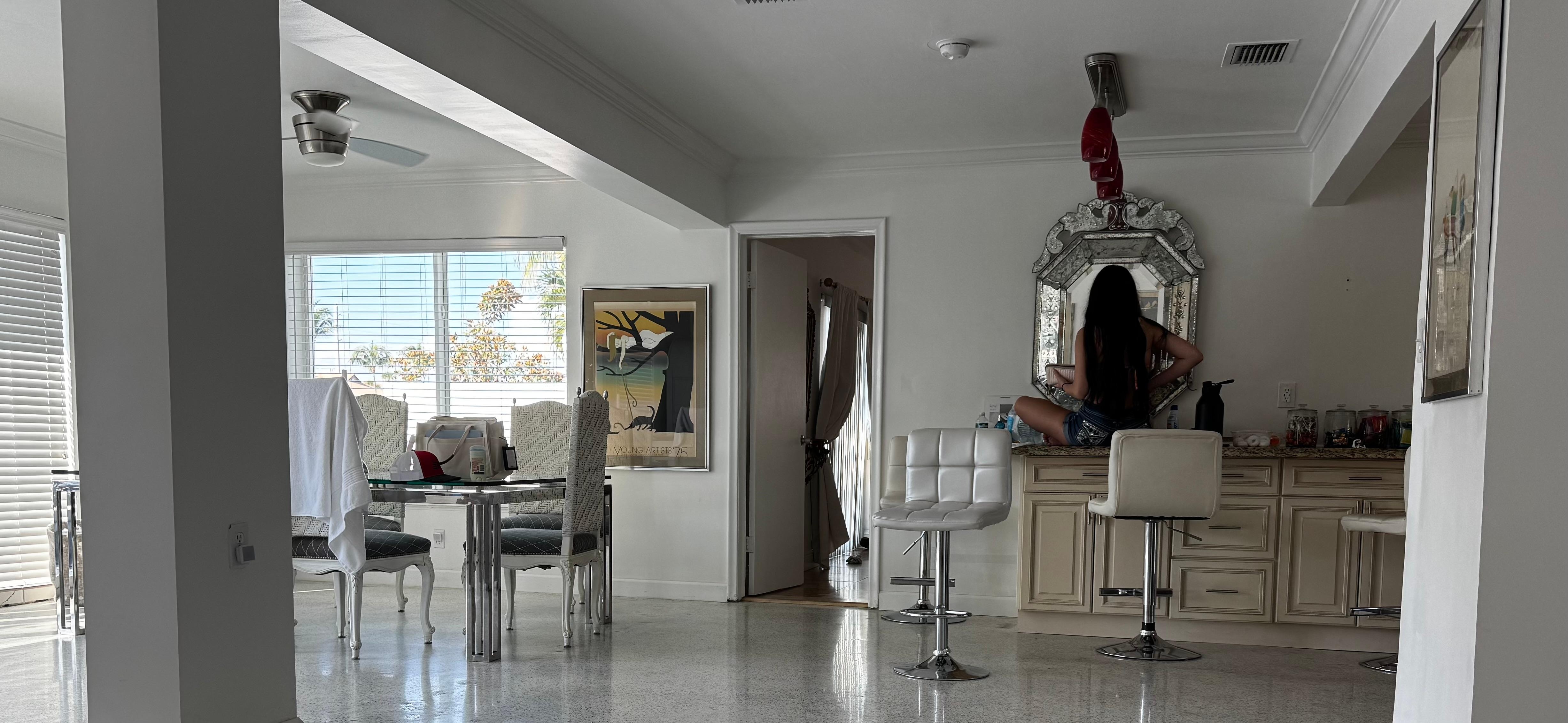 Main room Angeles at dining room/kitchen (from living room couch)