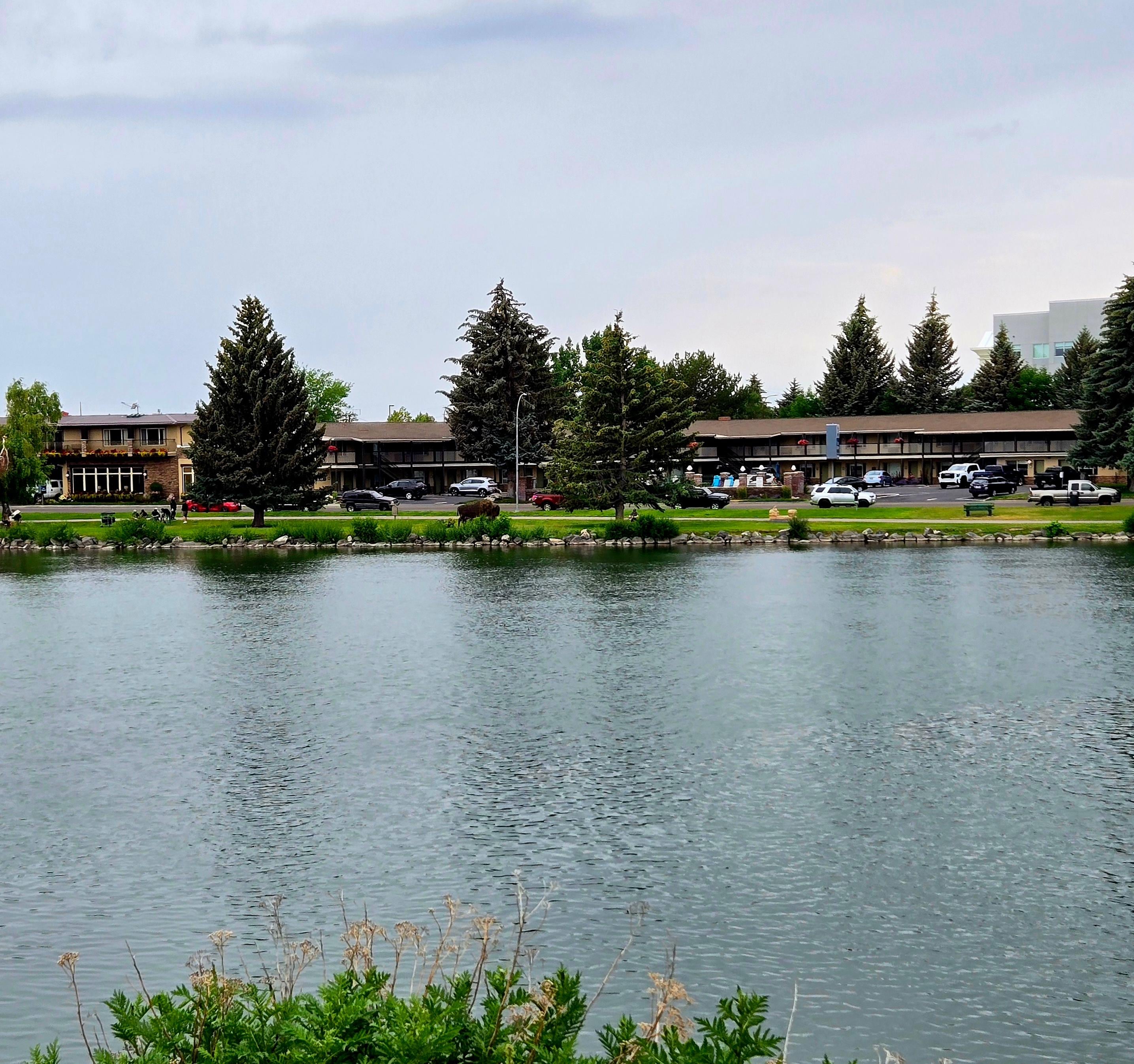 Driftwood Inn from across the Snake River.