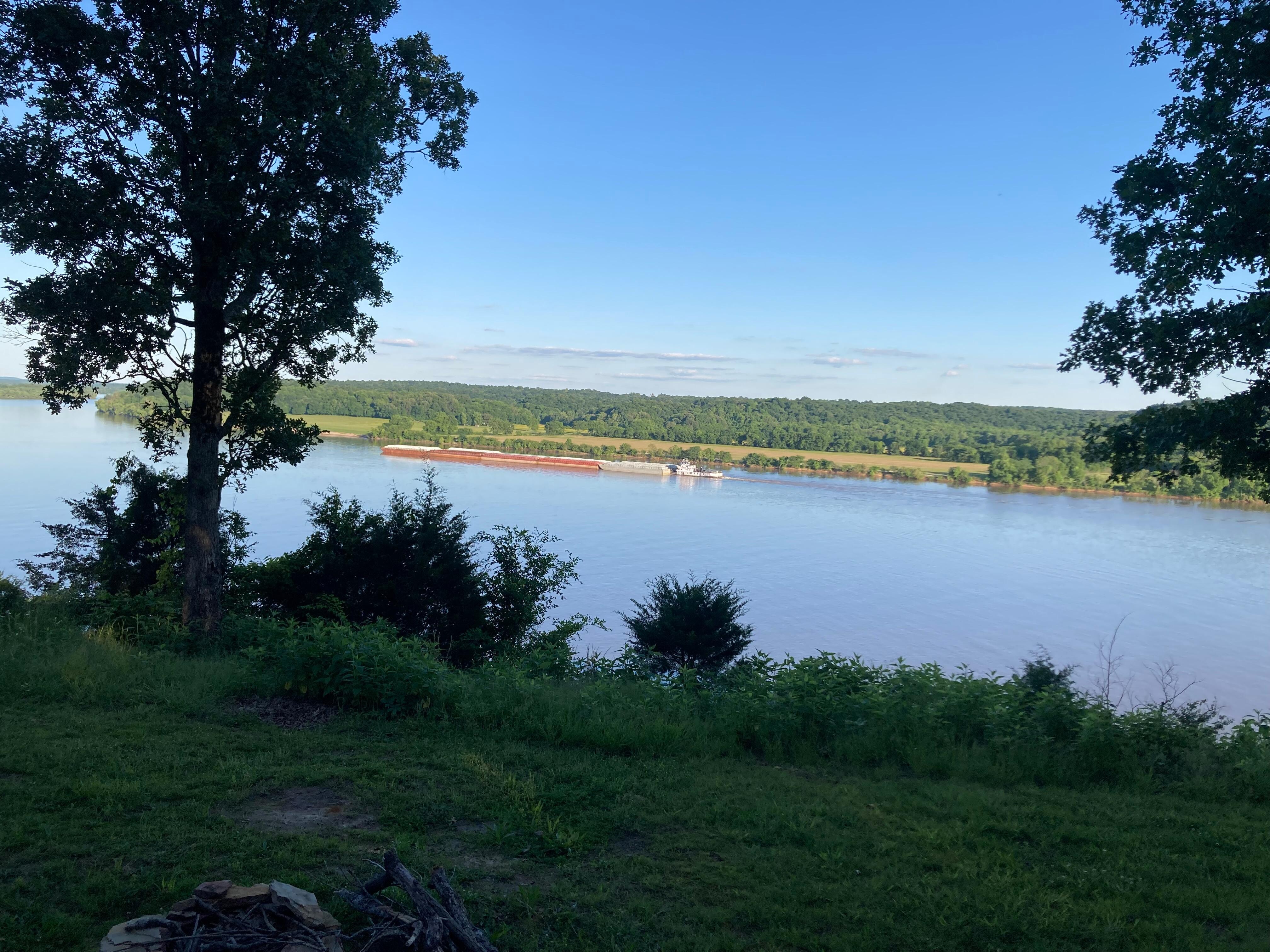 View of the Ohio as you relax on the back deck. 
