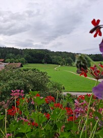 Blick vom Balkon im Dachgeschoss