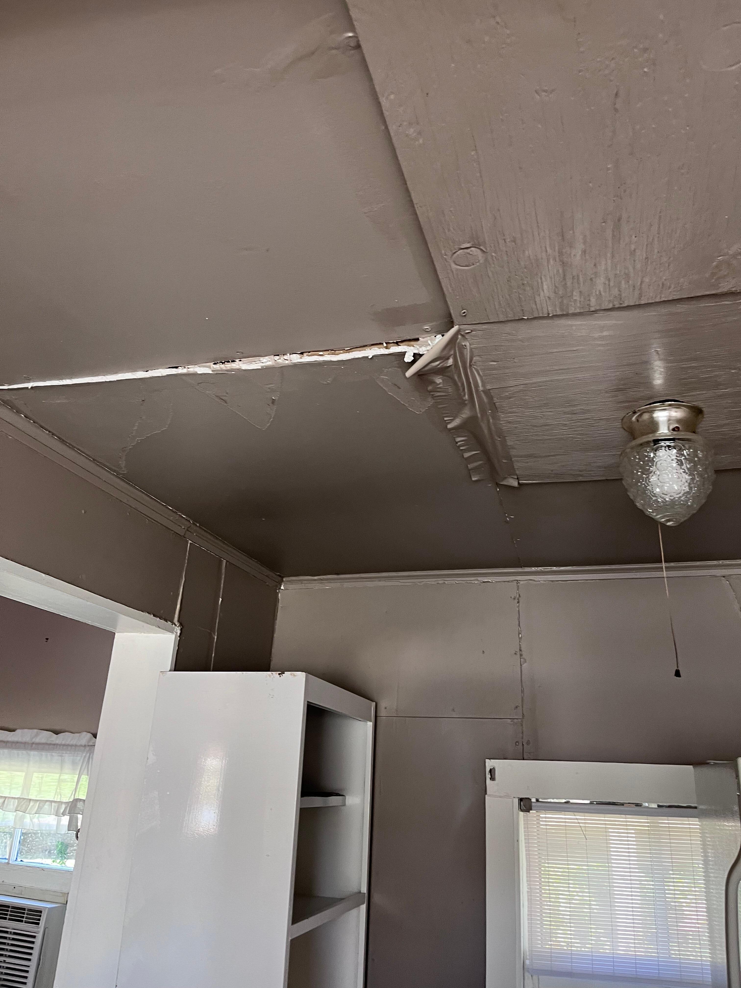 More ceiling damage