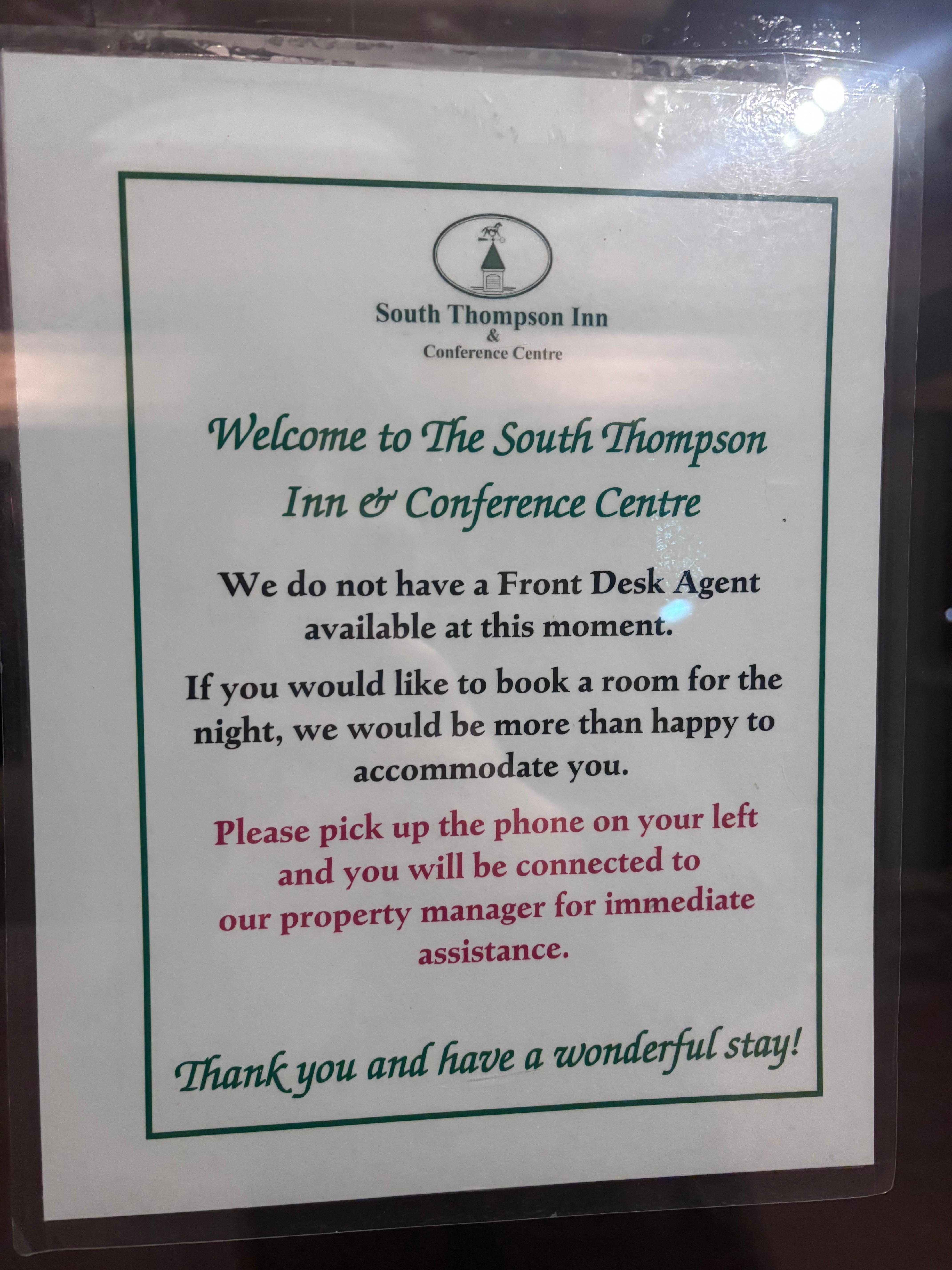 No description of where to find the door code.