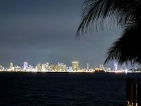The view of the city from Amiana at night