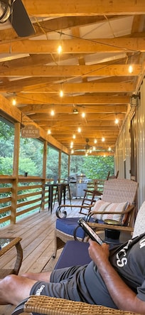 Relaxing on the porch