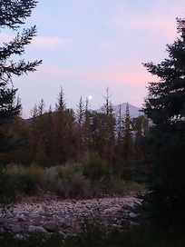 Sunset over the river bed.