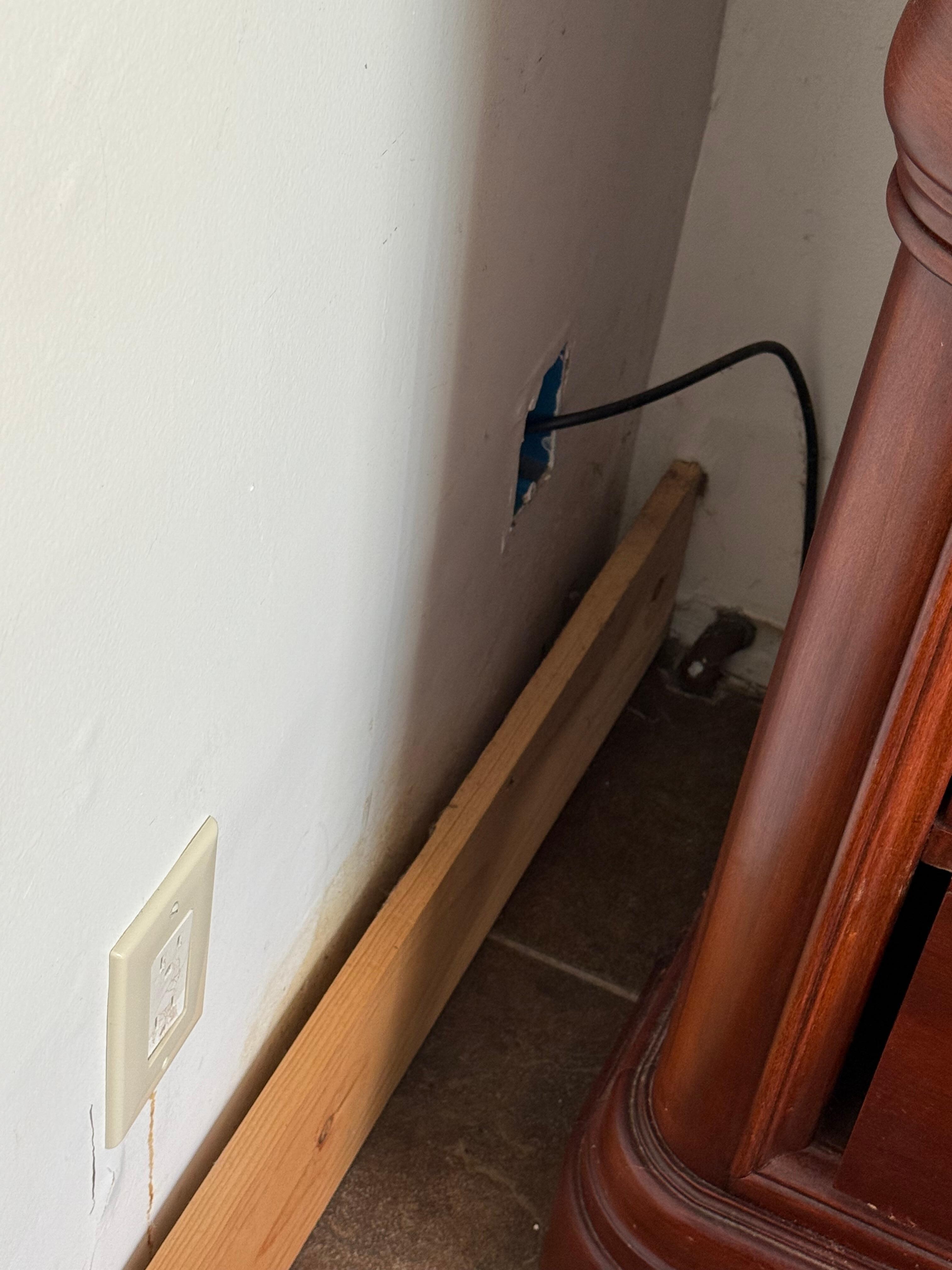 Exposed pipe