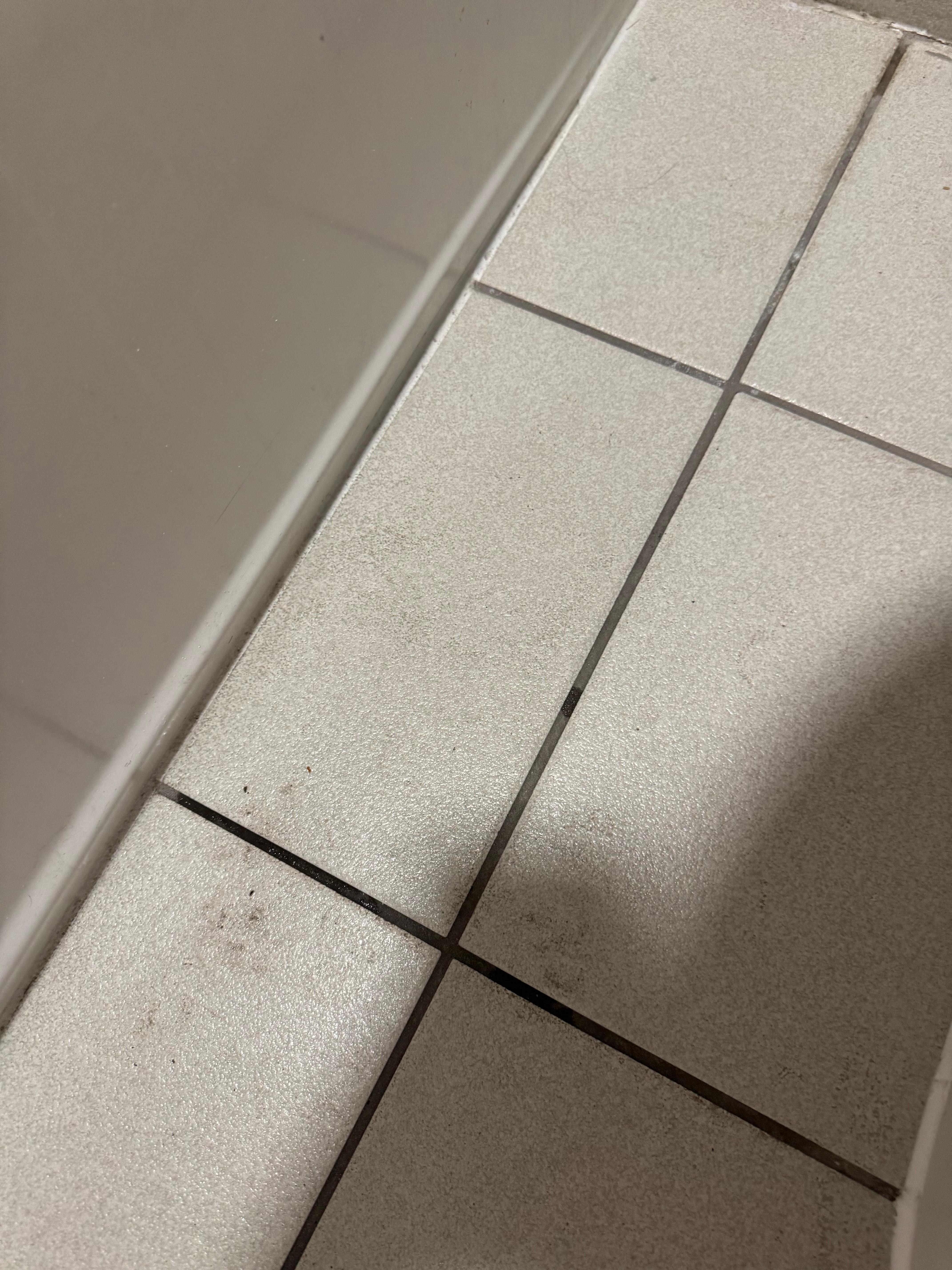 Bathroom floor near tub/shower