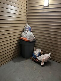 trash not emptied for days