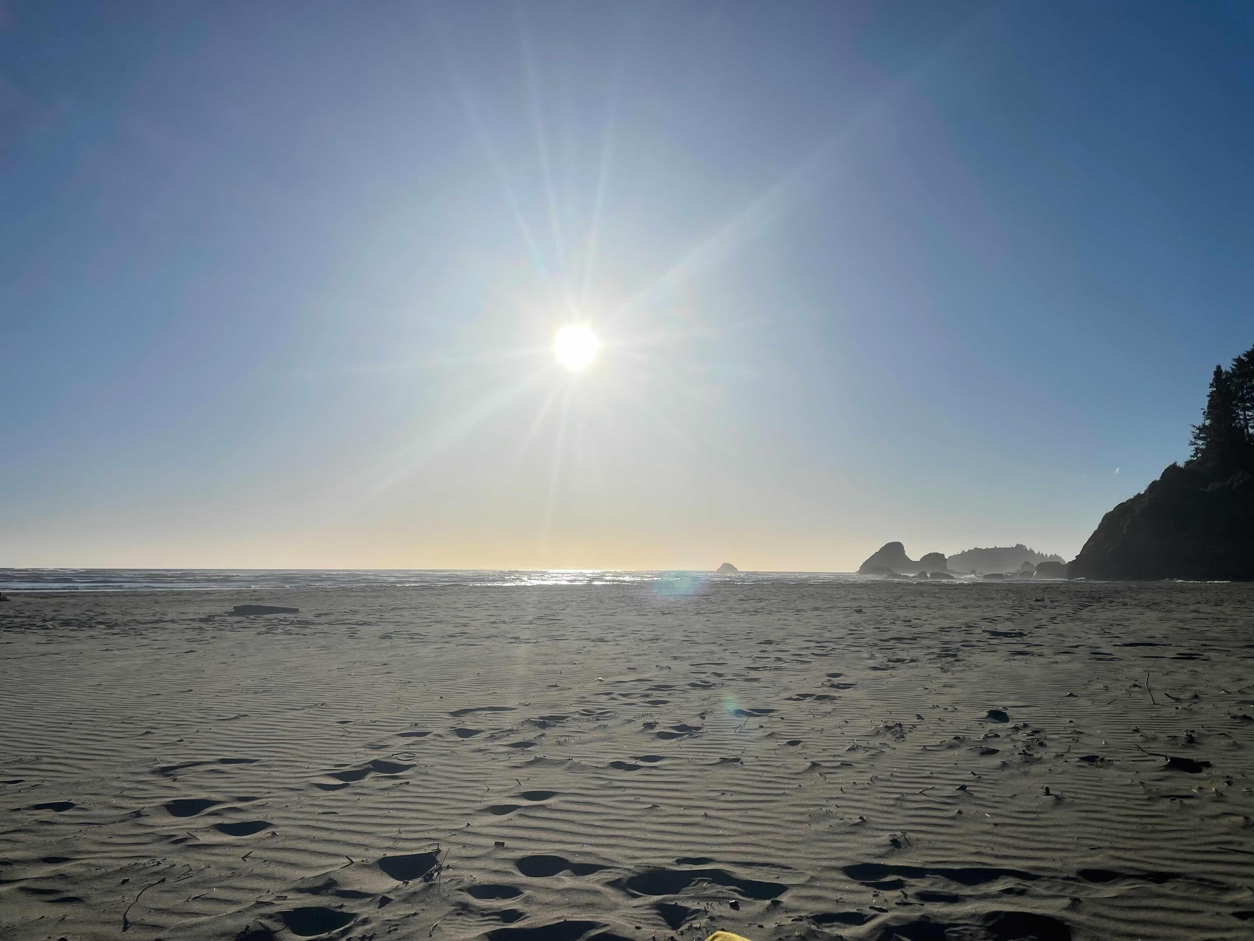 Soft sand, sweeping views at Moonstone Beach