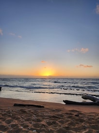 Sunrise at the property beach