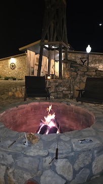 Fire pit with complimentary smores