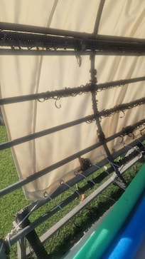 Broken garden furniture