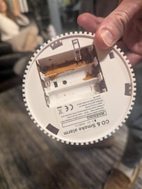 The inside of the smoke detector