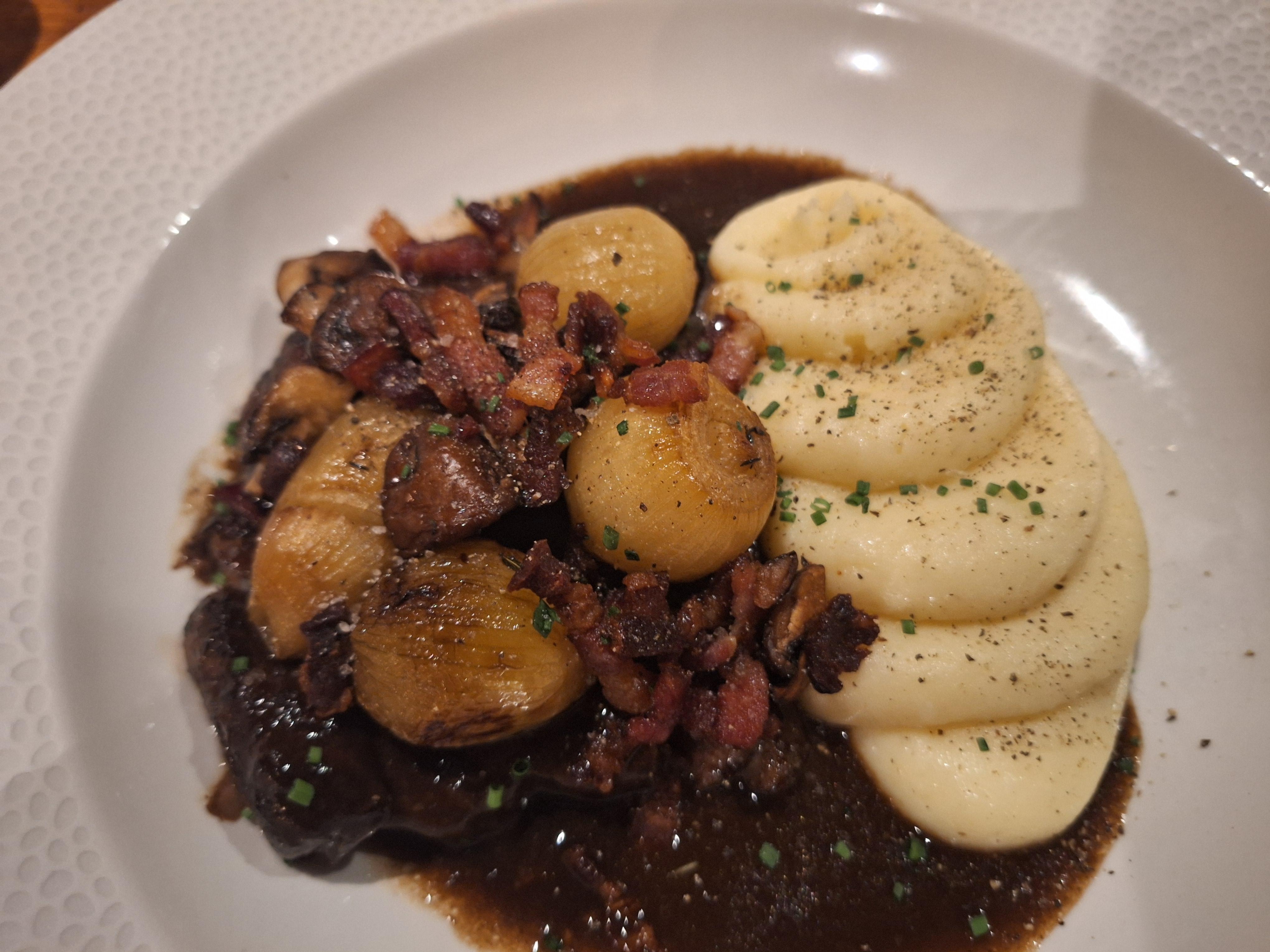 Beef bourguignon..the beef was perfect also