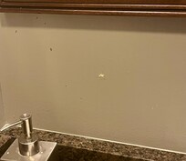 Chipping paint above sink
