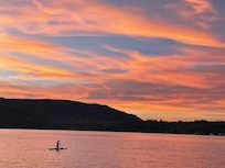 sunset view from the dock