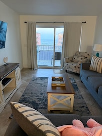 The property as we entered (with my daughter’s stuffy already on the couch).