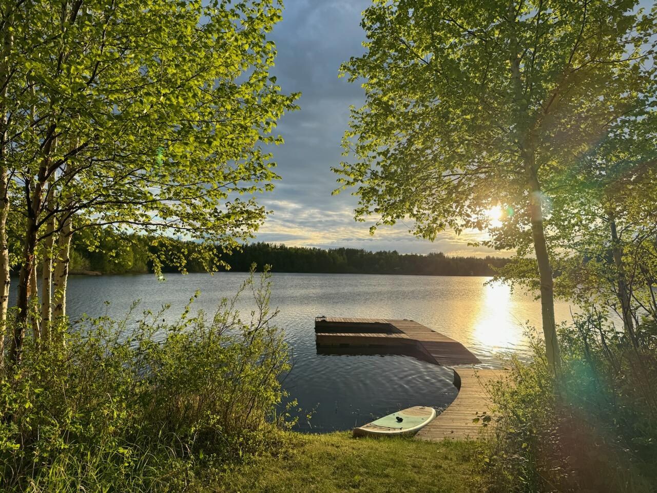 Dock #2 with paddle board ready to launch.