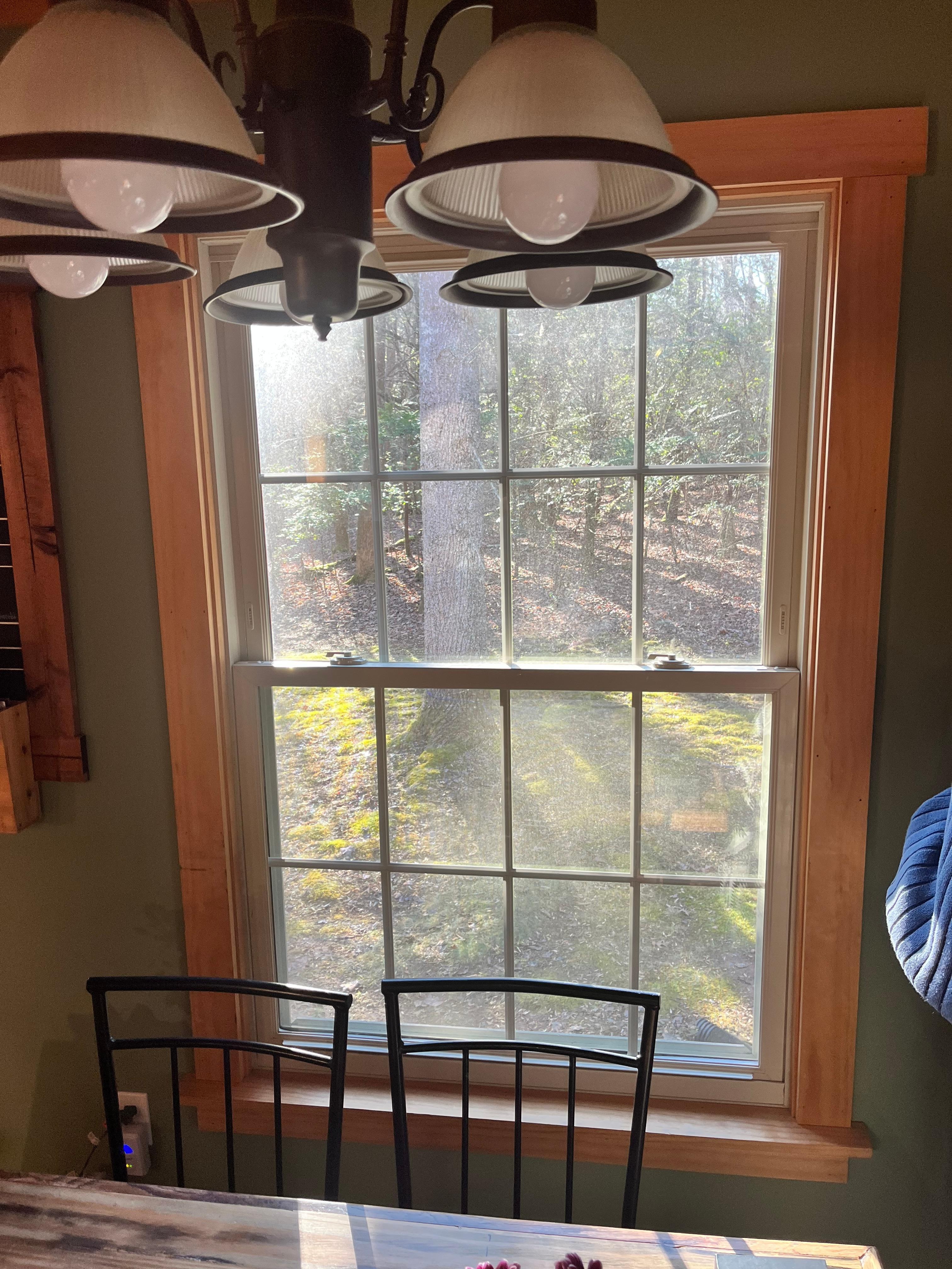 Beautiful morning sun seen from the dining area. 