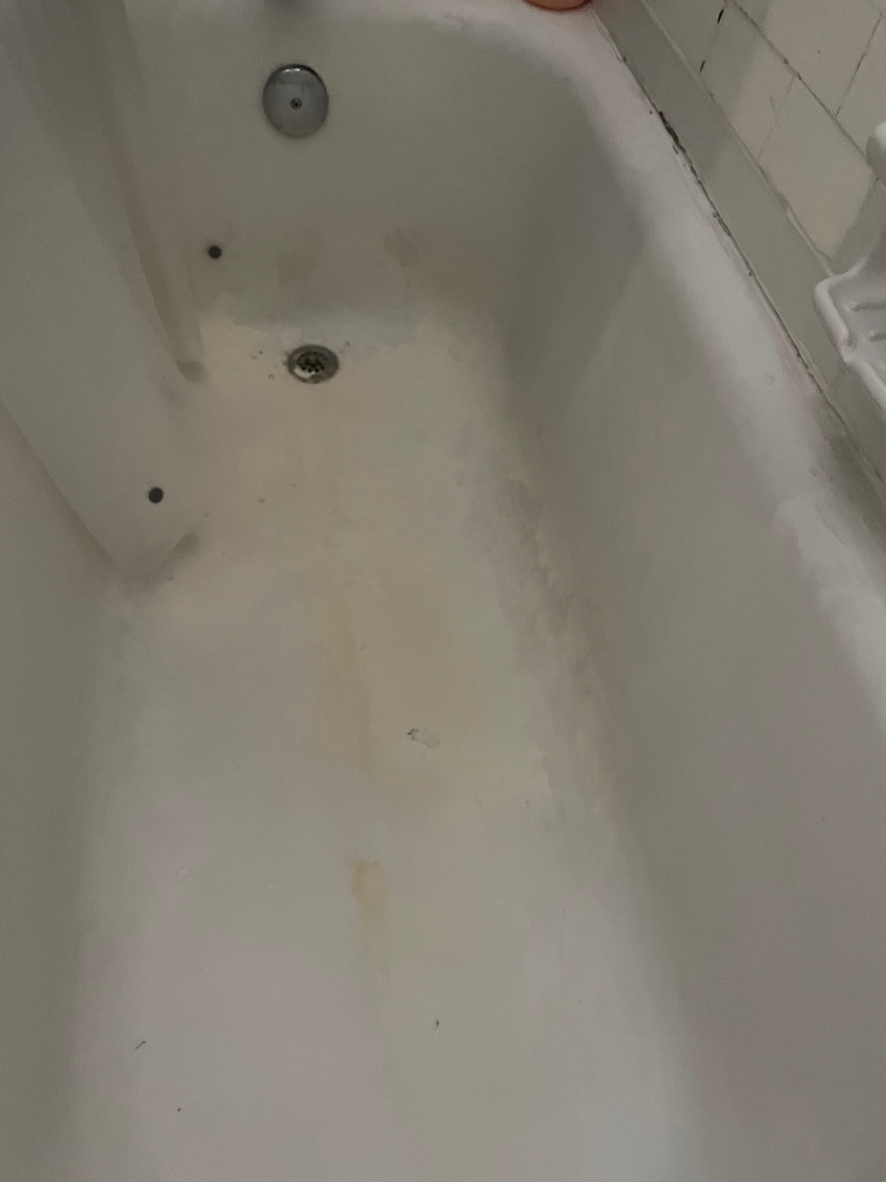 Painted tub with mold 